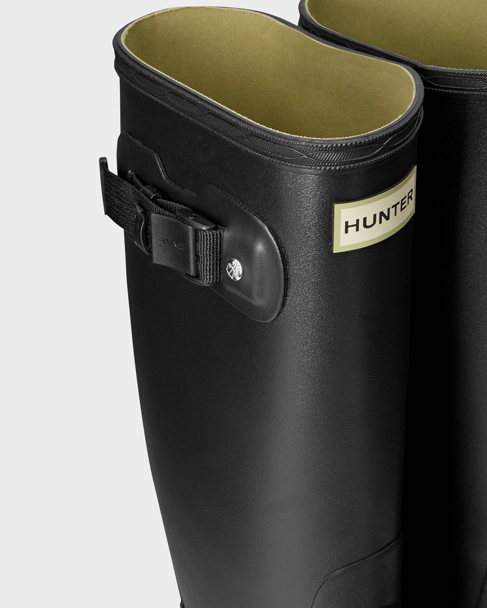 Womens Hunter Wide Fit Rain Boots Black - Huntress Leg - 0593268-GK